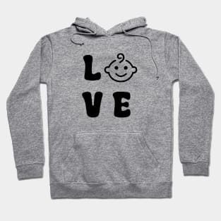 Love Baby Black Hoodie